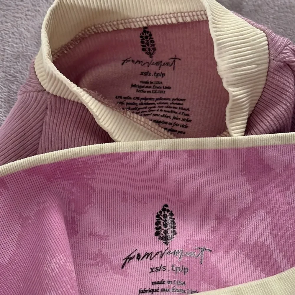 NWOT Free People Lilac and Yellow Think Twice Leggings in Dew Drop MSRP $138 - Picture 8 of 8